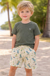 Conjunto camiseta 100% algodão + short tactel com elastano premium