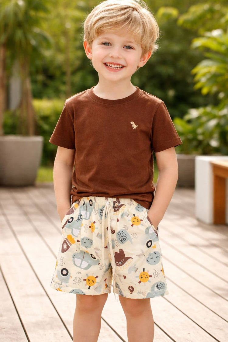 Conjunto camiseta 100% algodão + short tactel com elastano premium