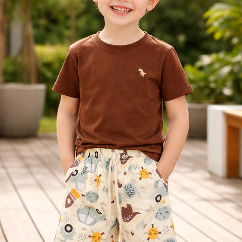 Conjunto camiseta 100% algodão + short tactel com elastano premium