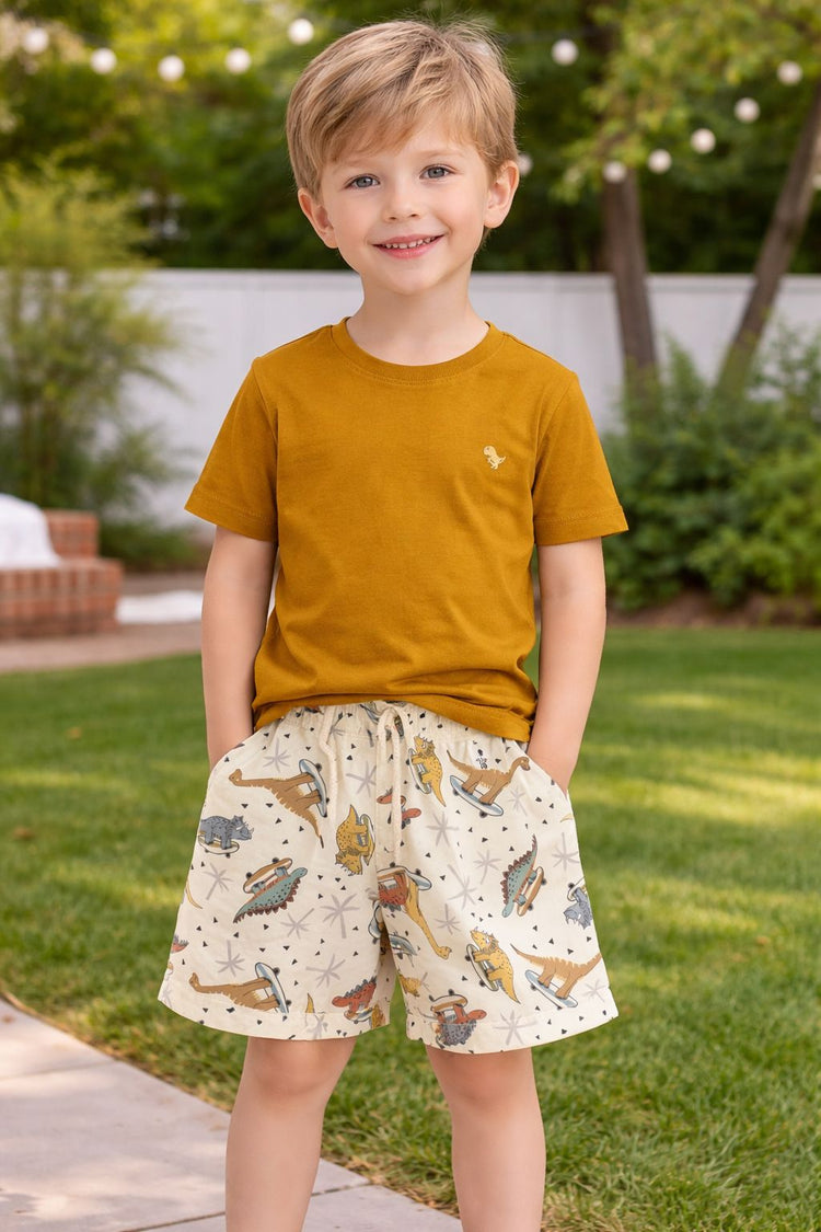 Conjunto camiseta 100% algodão + short tactel com elastano premium