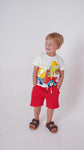 Conjunto Dino Camiseta 100 %algodão com short moletom gramatura grossa