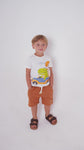 Conjunto Dino Camiseta 100 %algodão com short moletom gramatura grossa